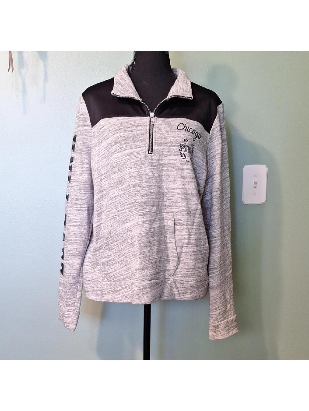 Pink Victorias Secret Chicago Sequins Sweatshirt Size Large